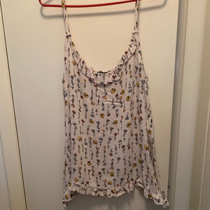 Floral Ruffle tank